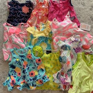 0-3/NB girls summer lot - dresses and shirts